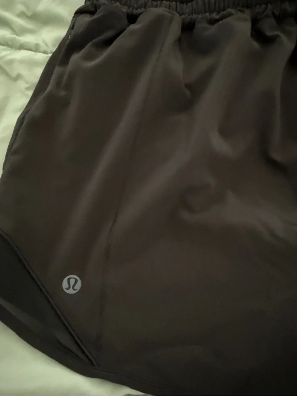 lululemon black athletic shorts with reflective logo - Picture 2 of 3